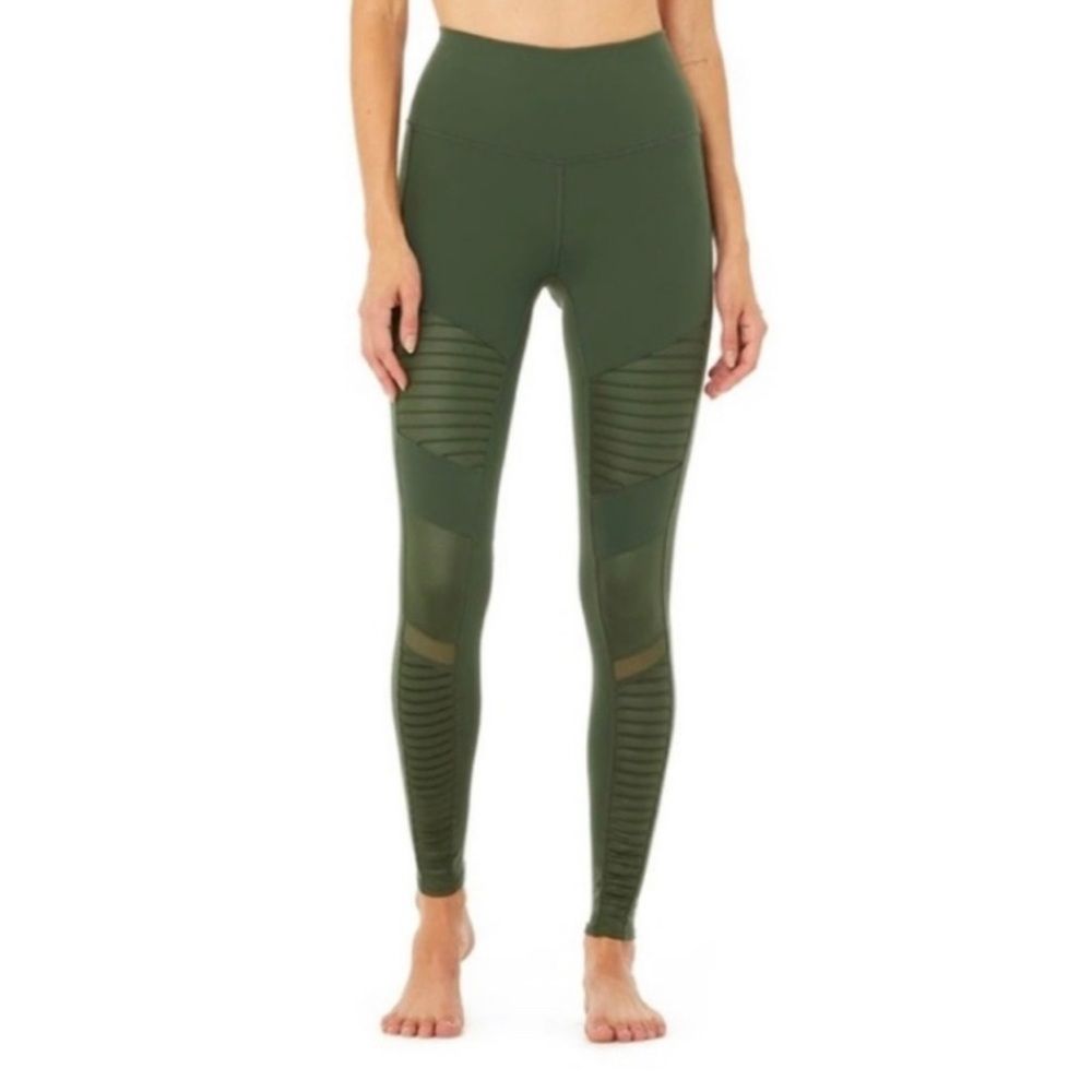Alo hunter green Moto leggings